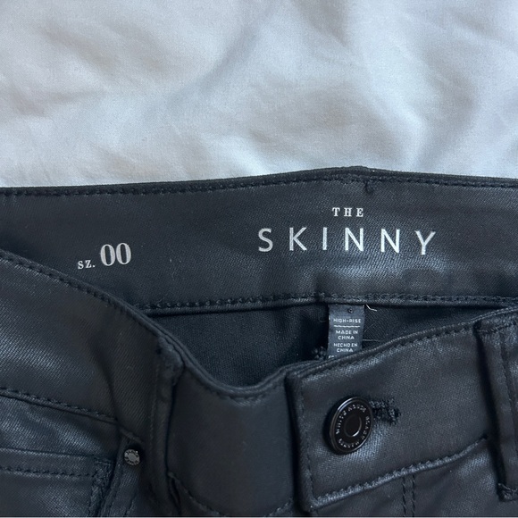 White House black market black coated high rise skinny jeans - Picture 5 of 9